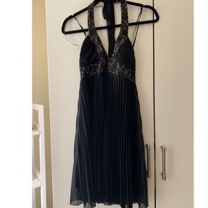 BCBG black halter party dress